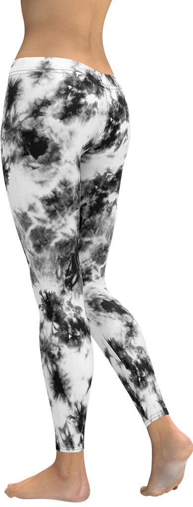 Black & White Tie Dye Leggings