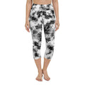 Black & White Tie Dye Yoga Capris