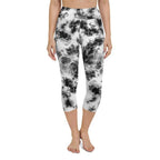 Black & White Tie Dye Yoga Capris