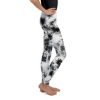 Black & White Tie Dye Youth Leggings