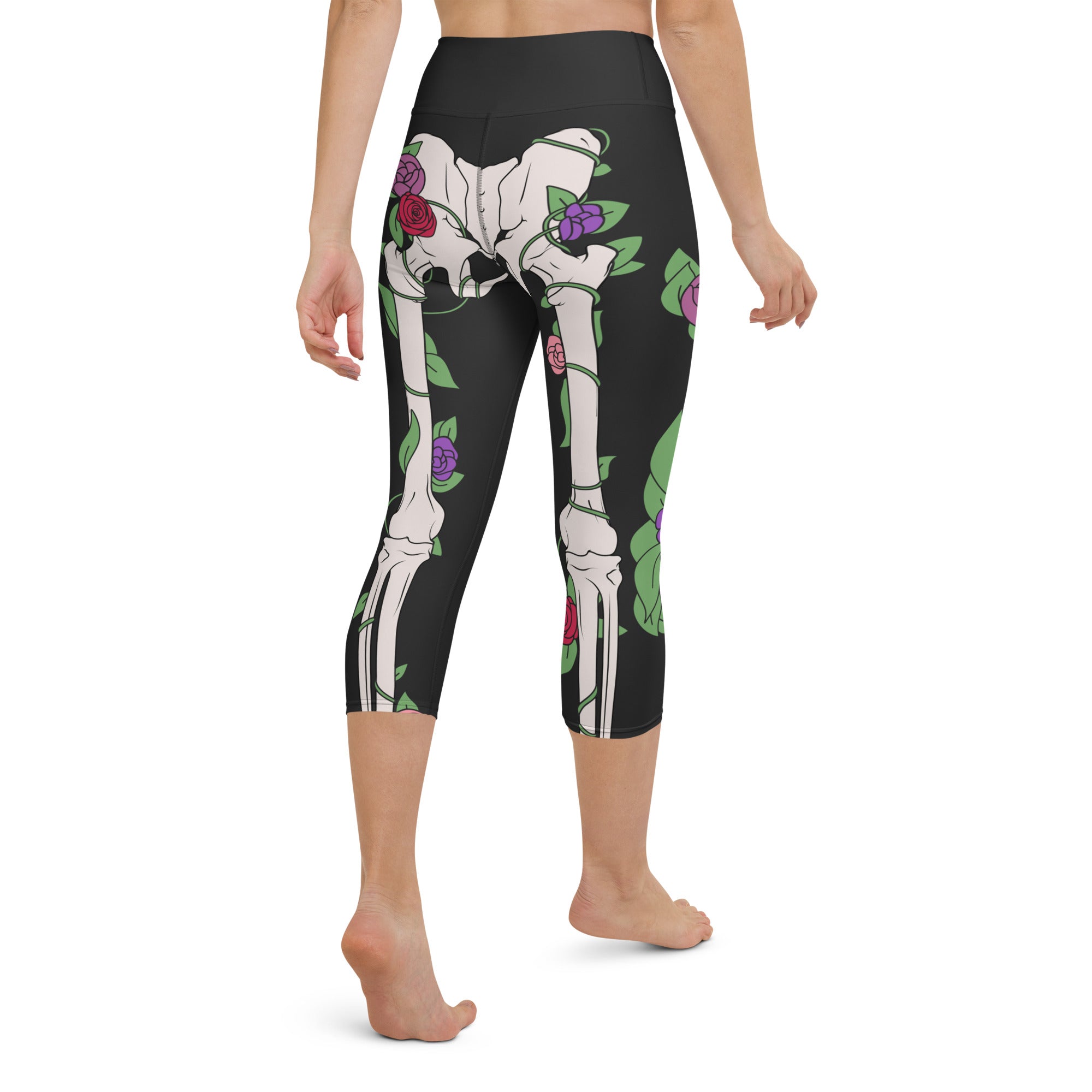 Blooming Skeleton Yoga Capris