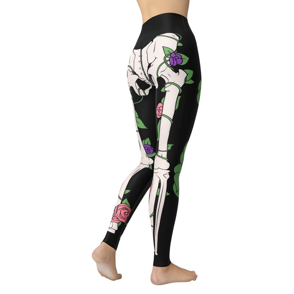 Blooming Skeleton Yoga Leggings