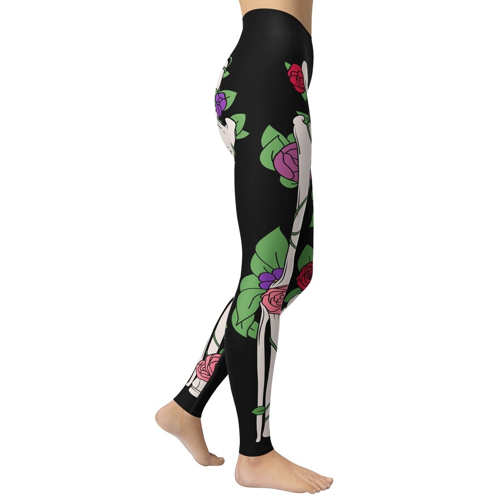 Blooming Skeleton Yoga Leggings