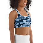 Blue Camo Sports bra