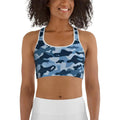 Blue Camo Sports Bra