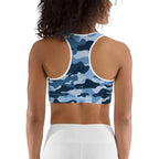 Blue Camo Sports Bra