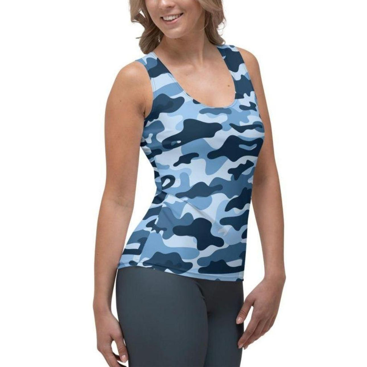 Blue Camo Tank Top