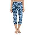 Blue Camo Yoga Capris
