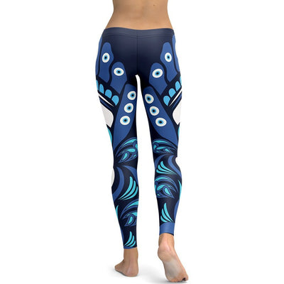 Mesmerizing Blue Eye Printed Leggings | FIERCEPULSE