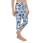 Blue Eye Pattern Yoga Capris