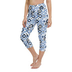 Blue Eye Pattern Yoga Capris