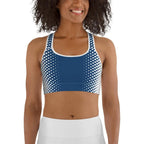 Blue Optical Illusion Sports Bra