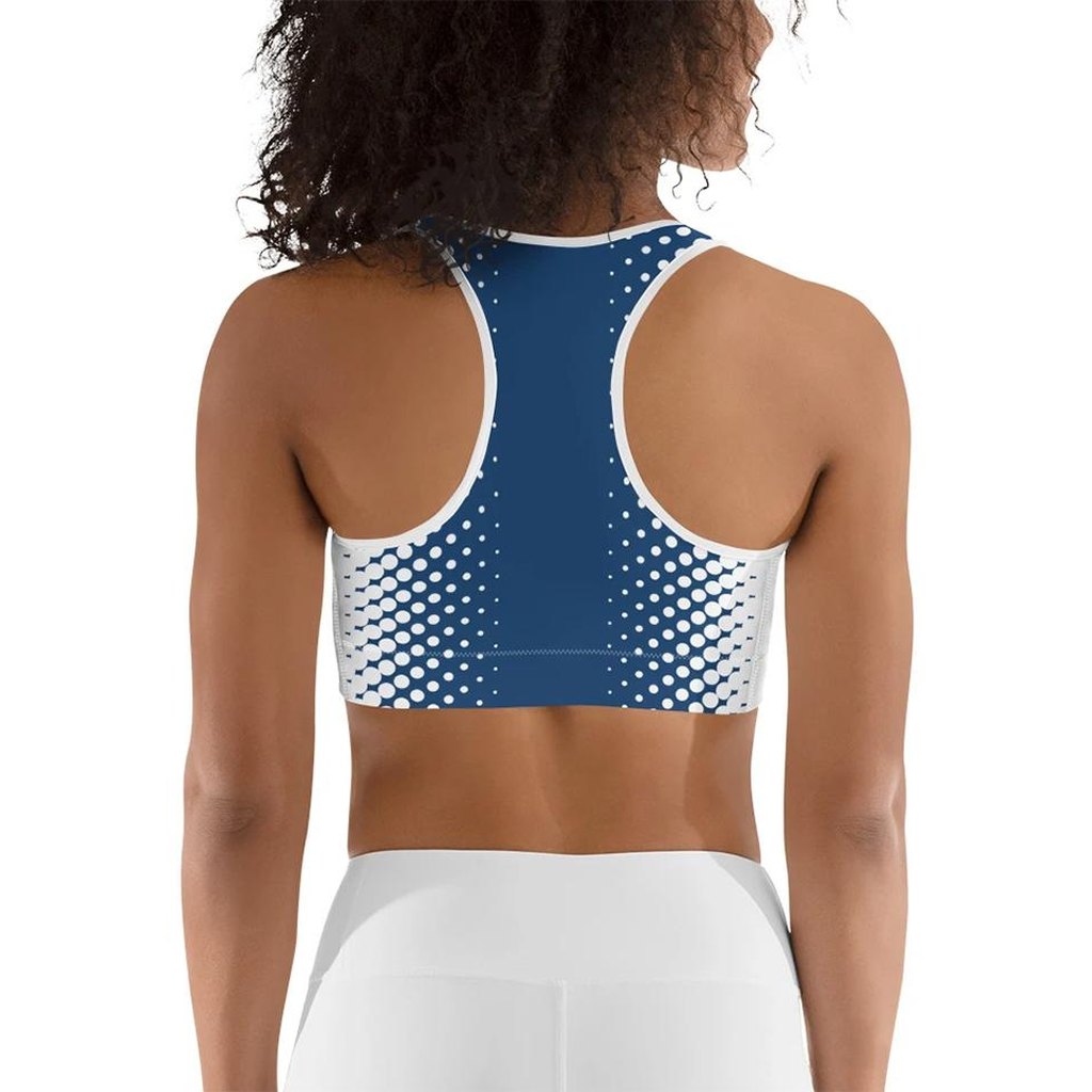 Blue Optical Illusion Sports Bra