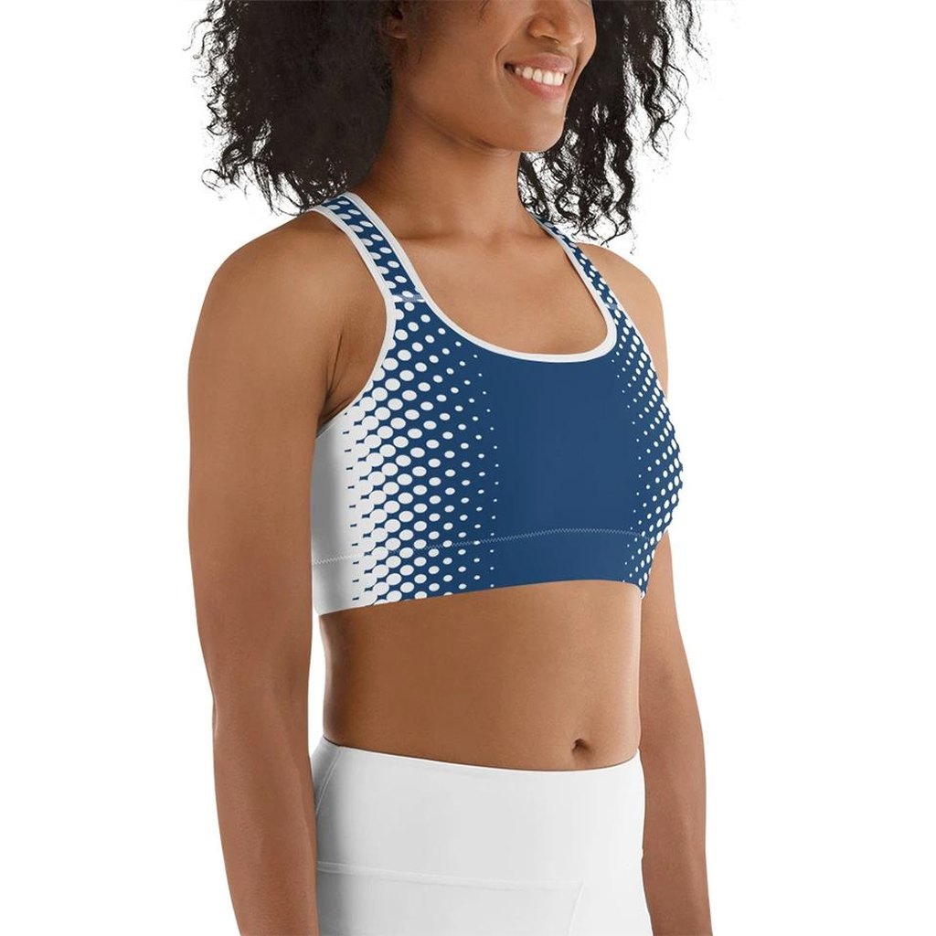 Blue Optical Illusion Sports Bra