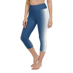 Blue Optical Illusion Yoga Capris