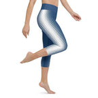 Blue Optical Illusion Yoga Capris