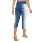 Blue Optical Illusion Yoga Capris