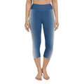 Blue Optical Illusion Yoga Capris