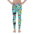 Blue Pop Art Pattern Men's Leggings