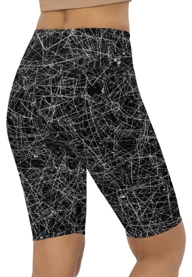 Blurred Lines Biker Shorts