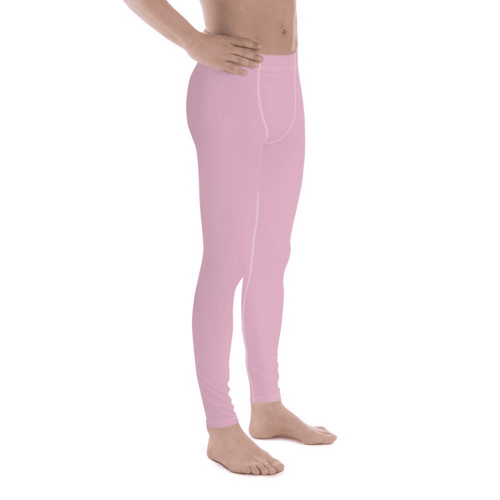 Mens leggings in light pink vinyl CLEARANCE