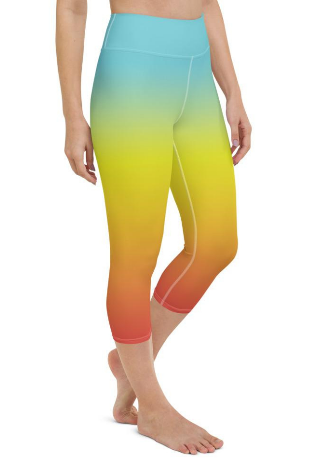 Bohemian Rainbow Yoga Capris