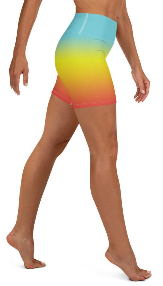 Bohemian Rainbow Yoga Shorts