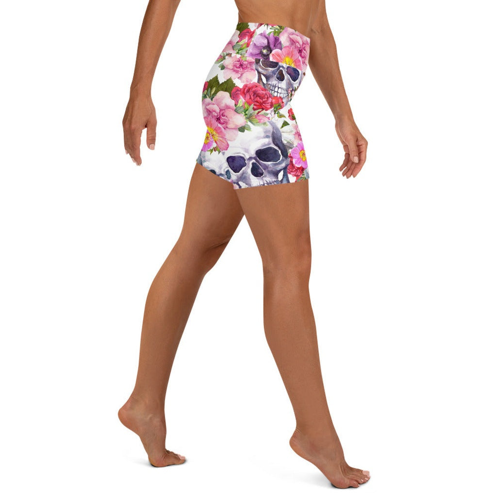 Boho Skull Yoga Shorts