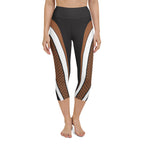 Bold Line Deep Brown Yoga Capris