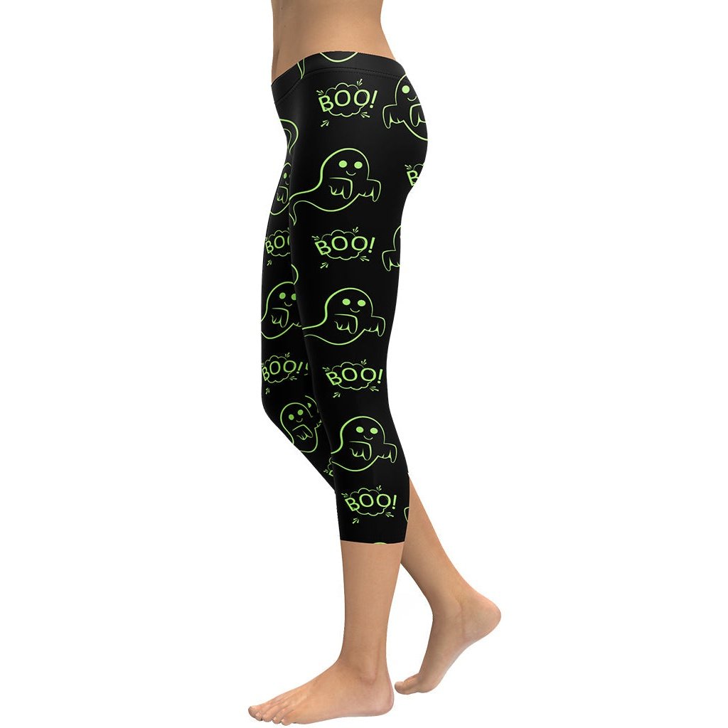 Boo Halloween Ghost Capris