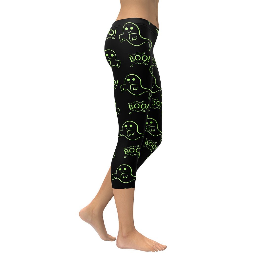 Boo Halloween Ghost Capris