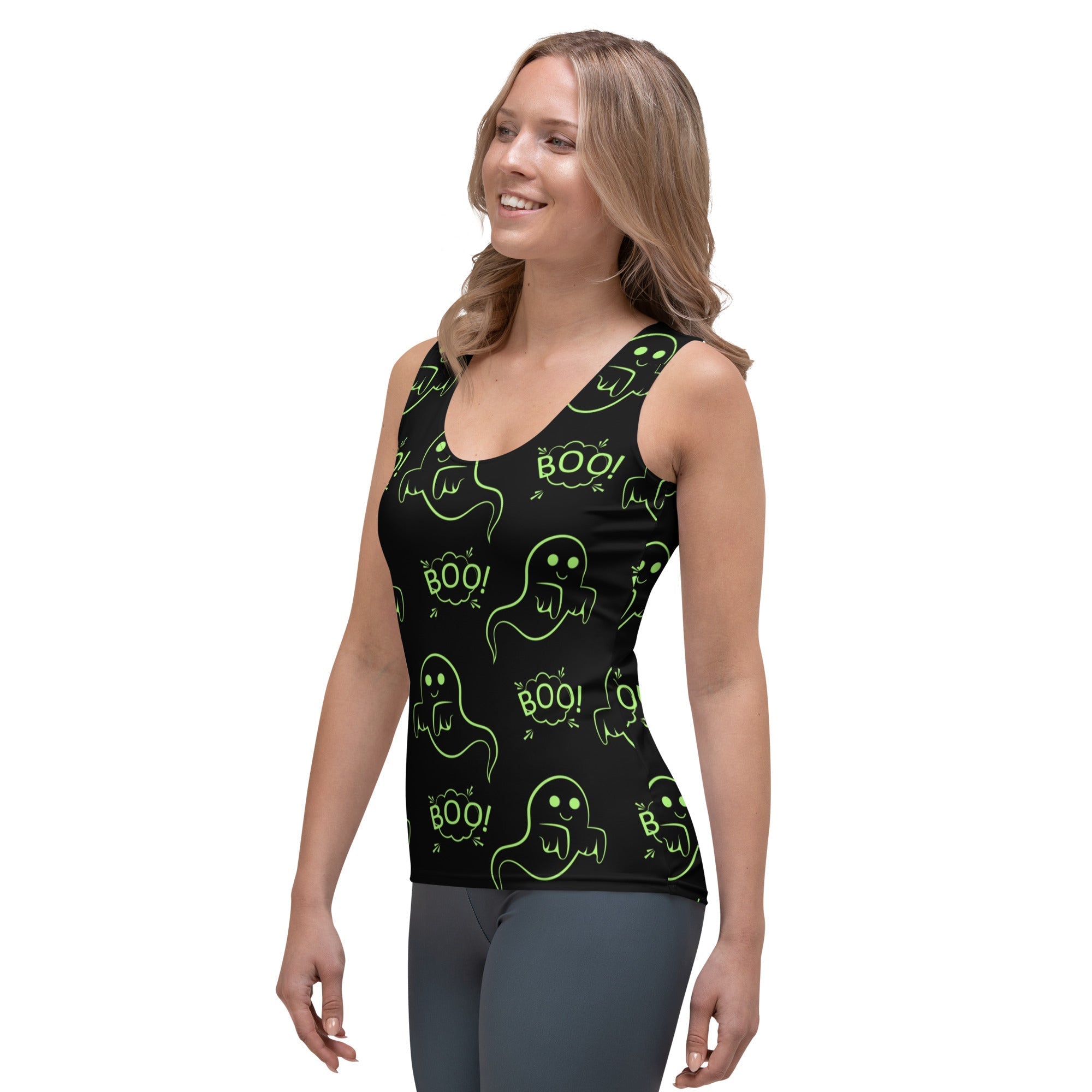 Boo Halloween Ghost Tank Top