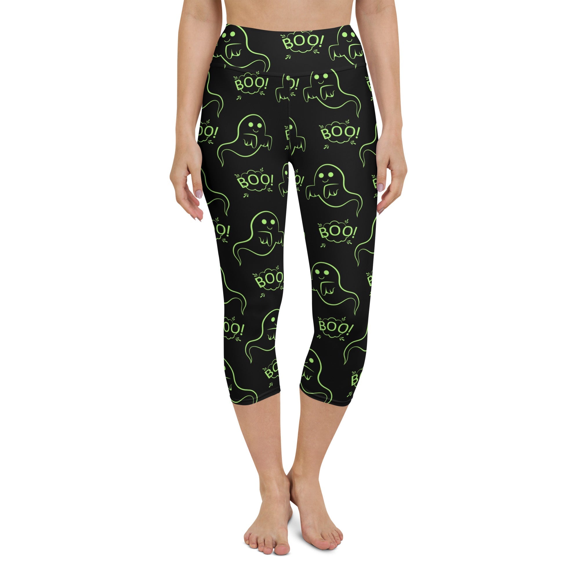 Boo Halloween Ghost Yoga Capris