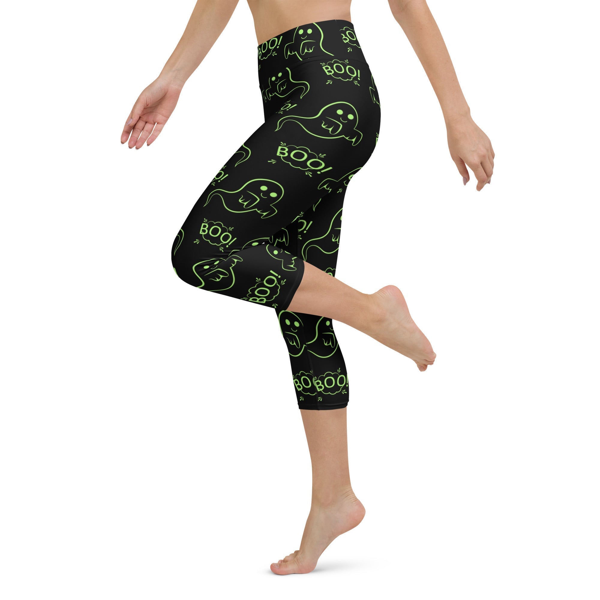 Boo Halloween Ghost Yoga Capris