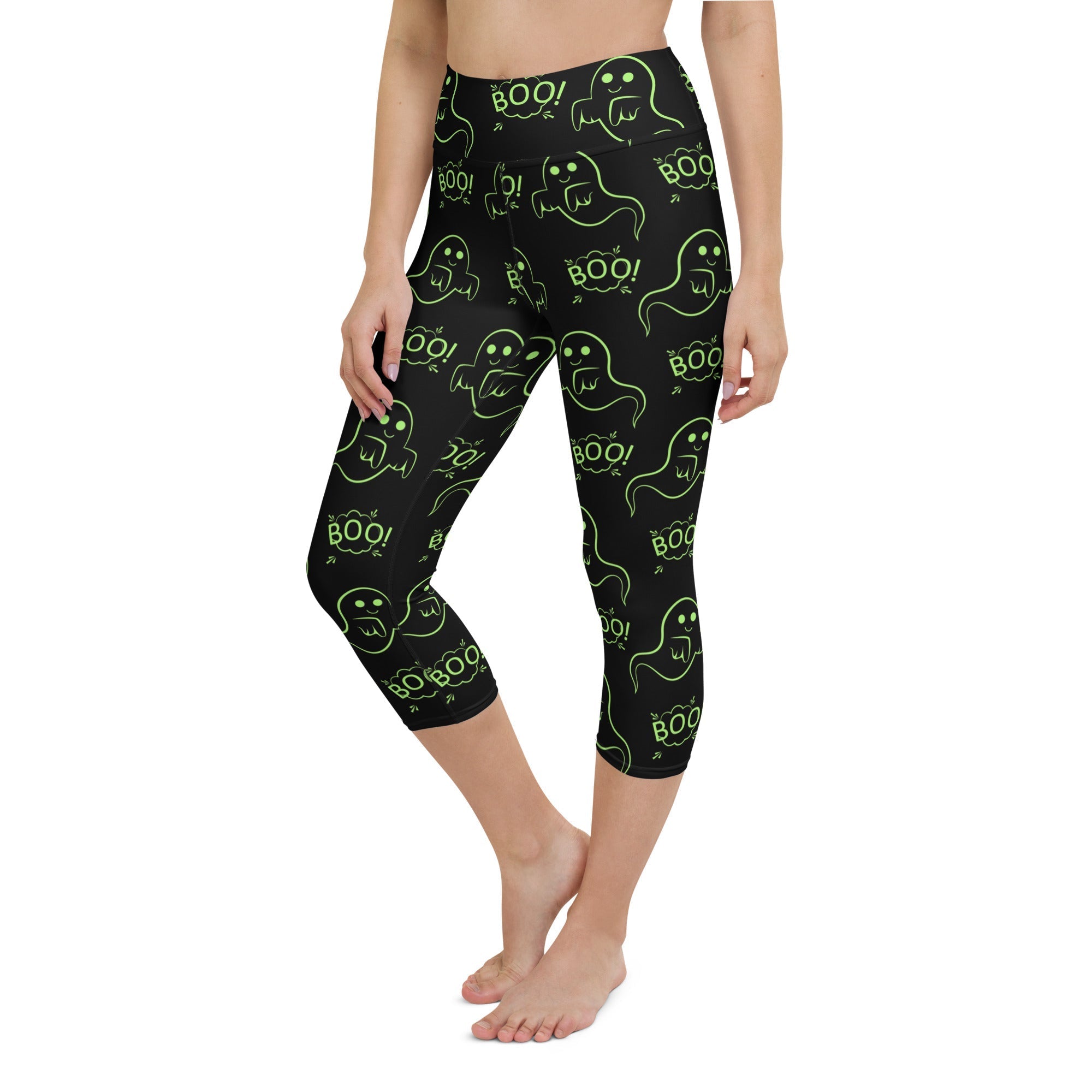 Boo Halloween Ghost Yoga Capris