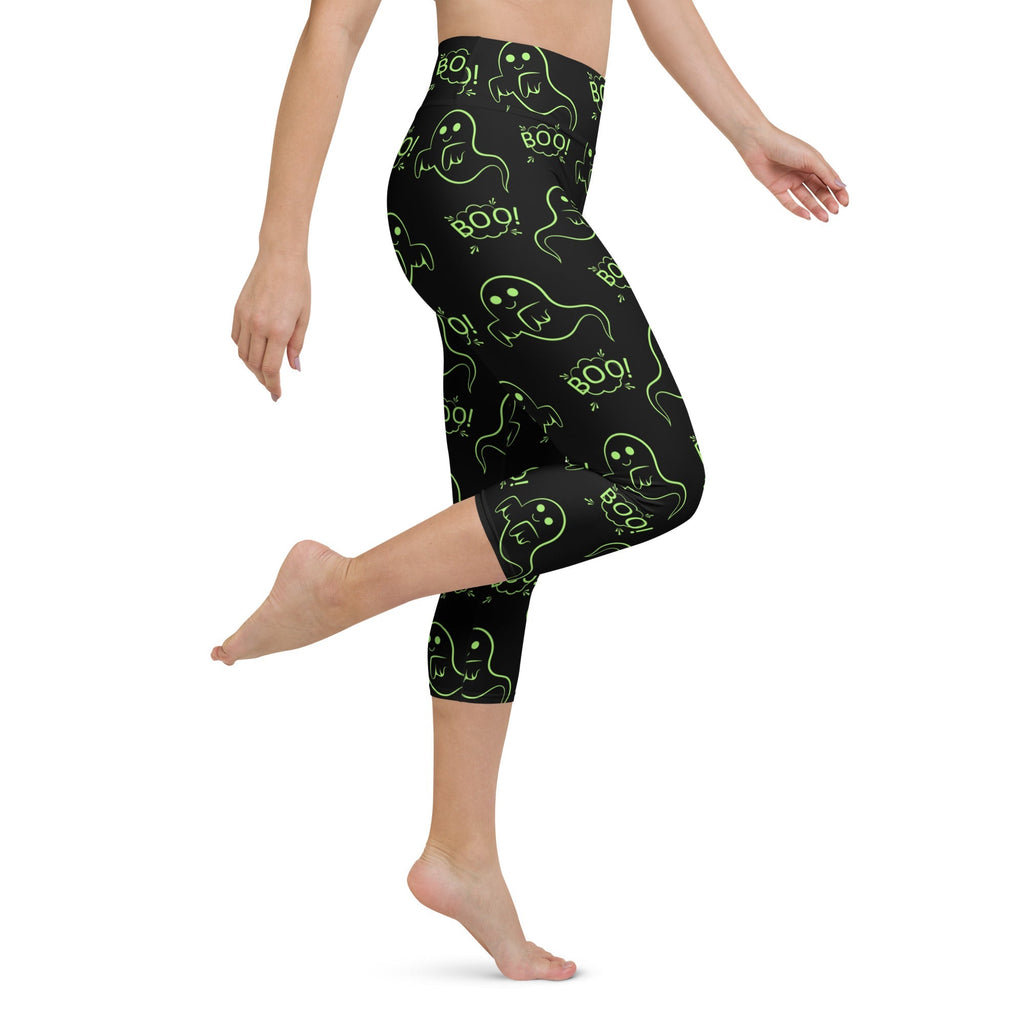 Boo Halloween Ghost Yoga Capris