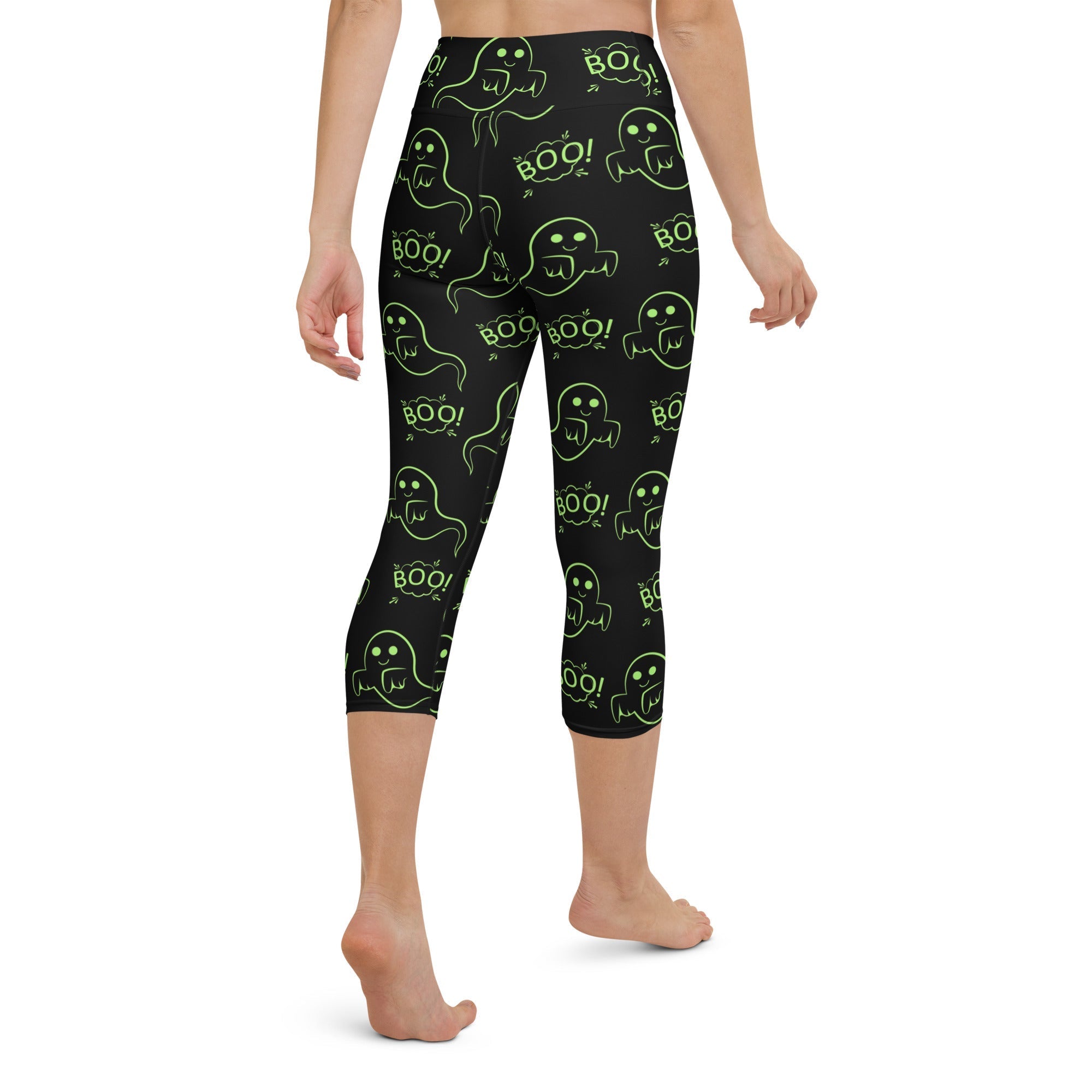 Boo Halloween Ghost Yoga Capris