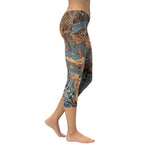 Bronze Marble Print Capris