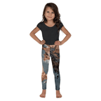 Bronze Marble Print Kid's Leggings