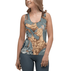 Bronze Marble Print Tank Top
