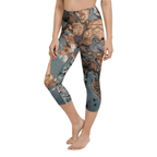 Bronze Marble Print Yoga Capris