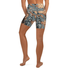 Bronze Marble Print Yoga Shorts