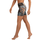 Bronze Marble Print Yoga Shorts
