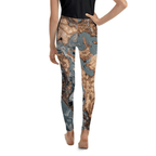 Bronze Marble Print Youth Leggings