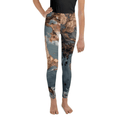Bronze Marble Print Youth Leggings