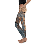 Bronze Marble Print Youth Leggings