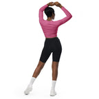 Bubblegum Pink Recycled Long-sleeve Crop Top