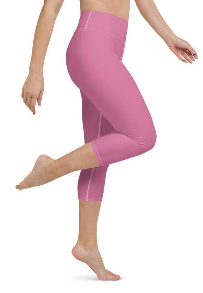 Bubblegum Pink Yoga Capris