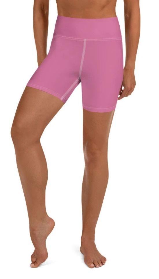 Bubblegum Pink Yoga Shorts