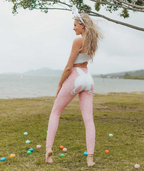 Bunny But* Easter Leggings (Pink)